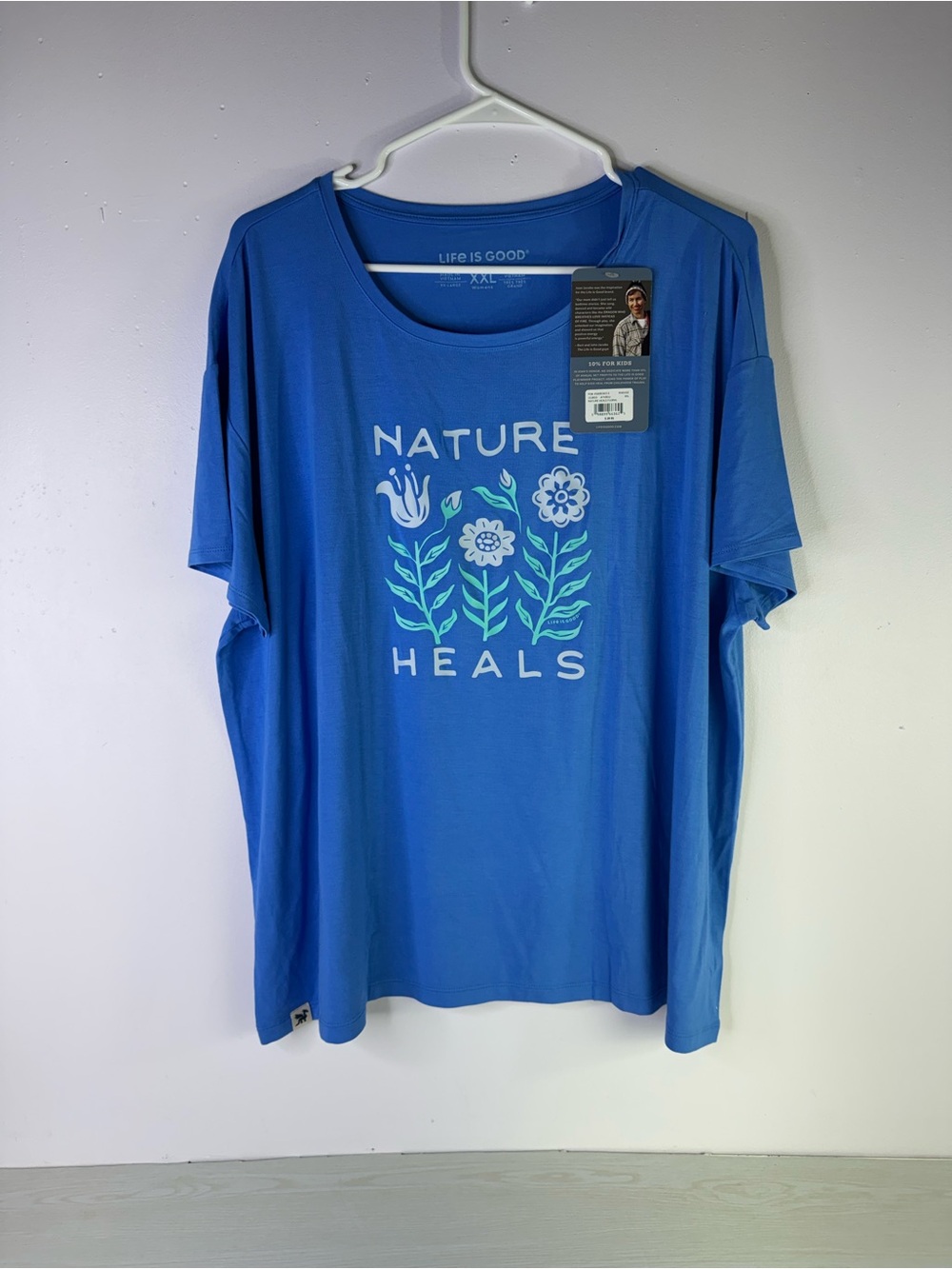 Life is Good Women's XXL natural heals floral sleep tee